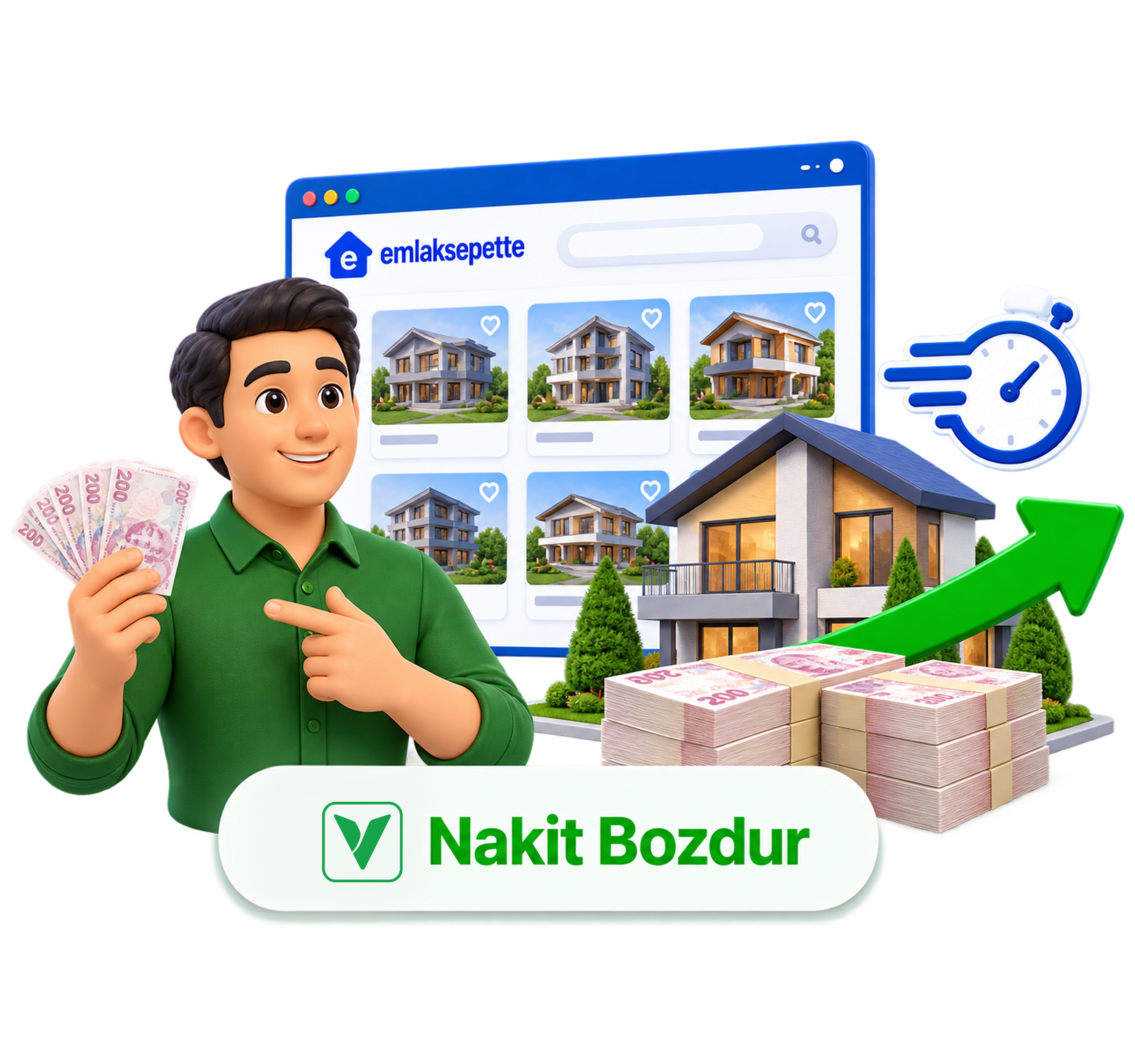 Nakit Bozdur ile mülkünü hızlıca nakde çeviren ilan sahibi